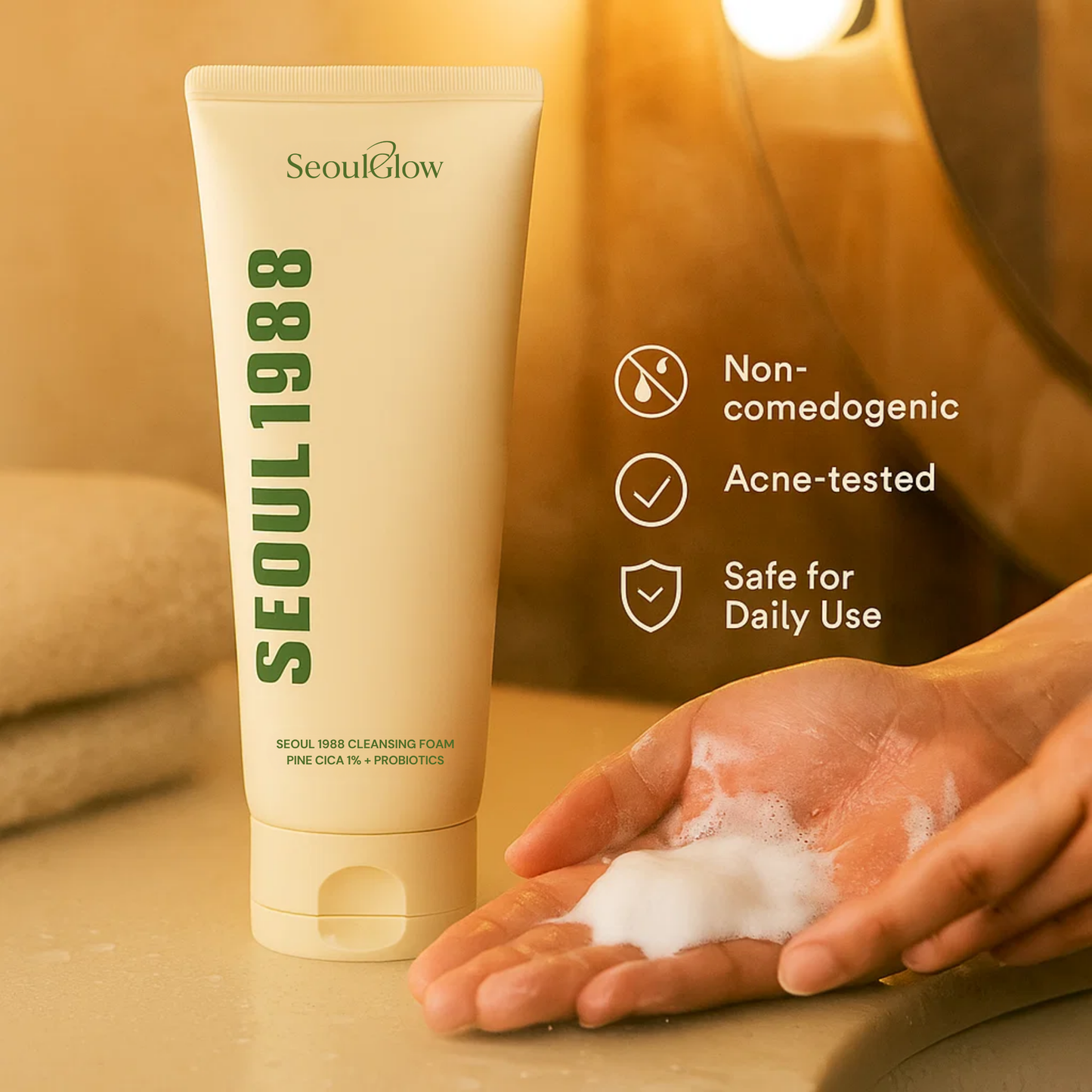 Cleansing Foam : Pine Cica 1% + Probiotics