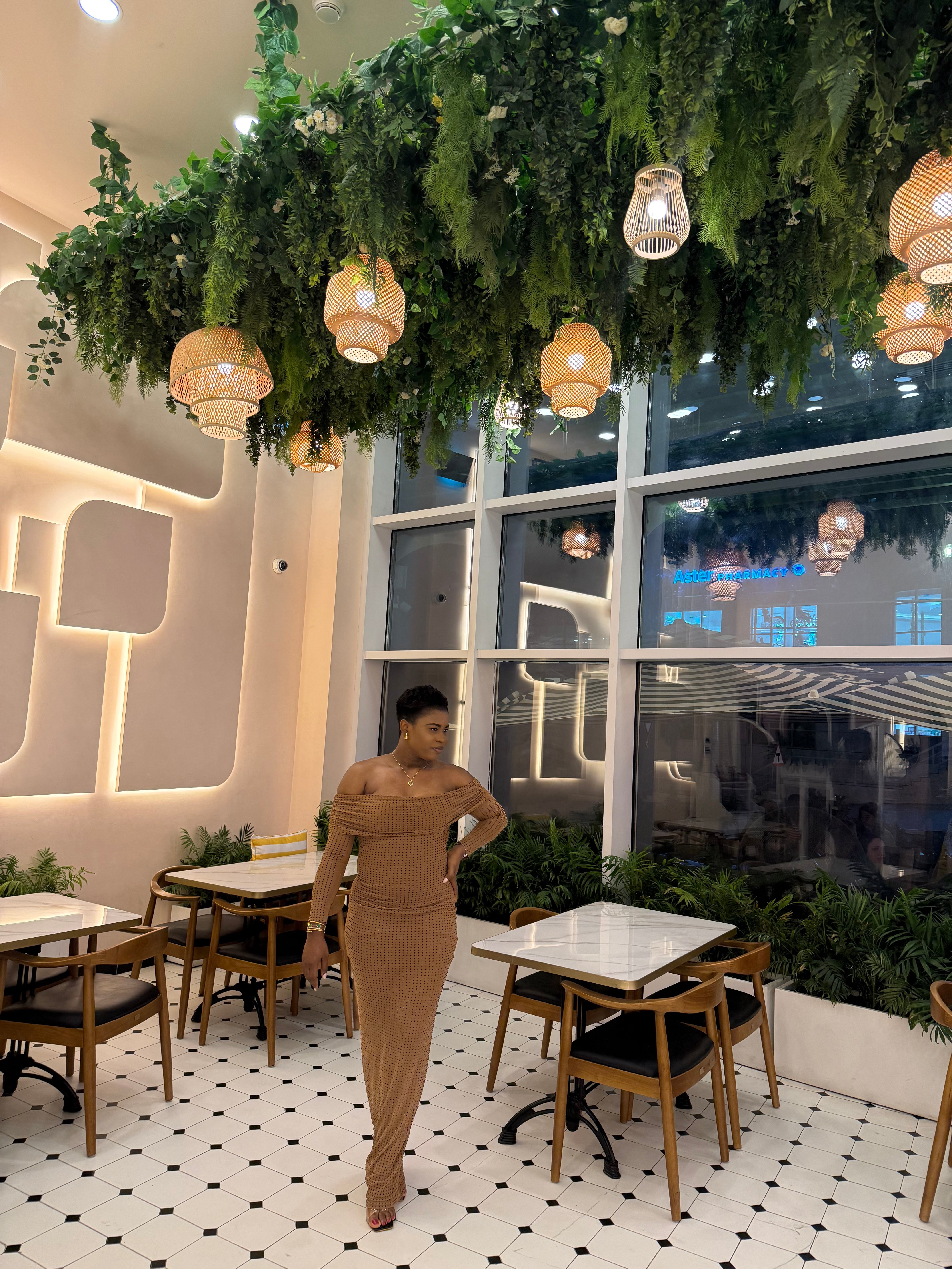 Irene doted Gold Gown