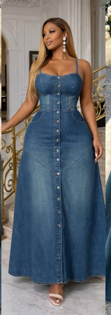 Denim Dress for Women Sleeveless Button Down