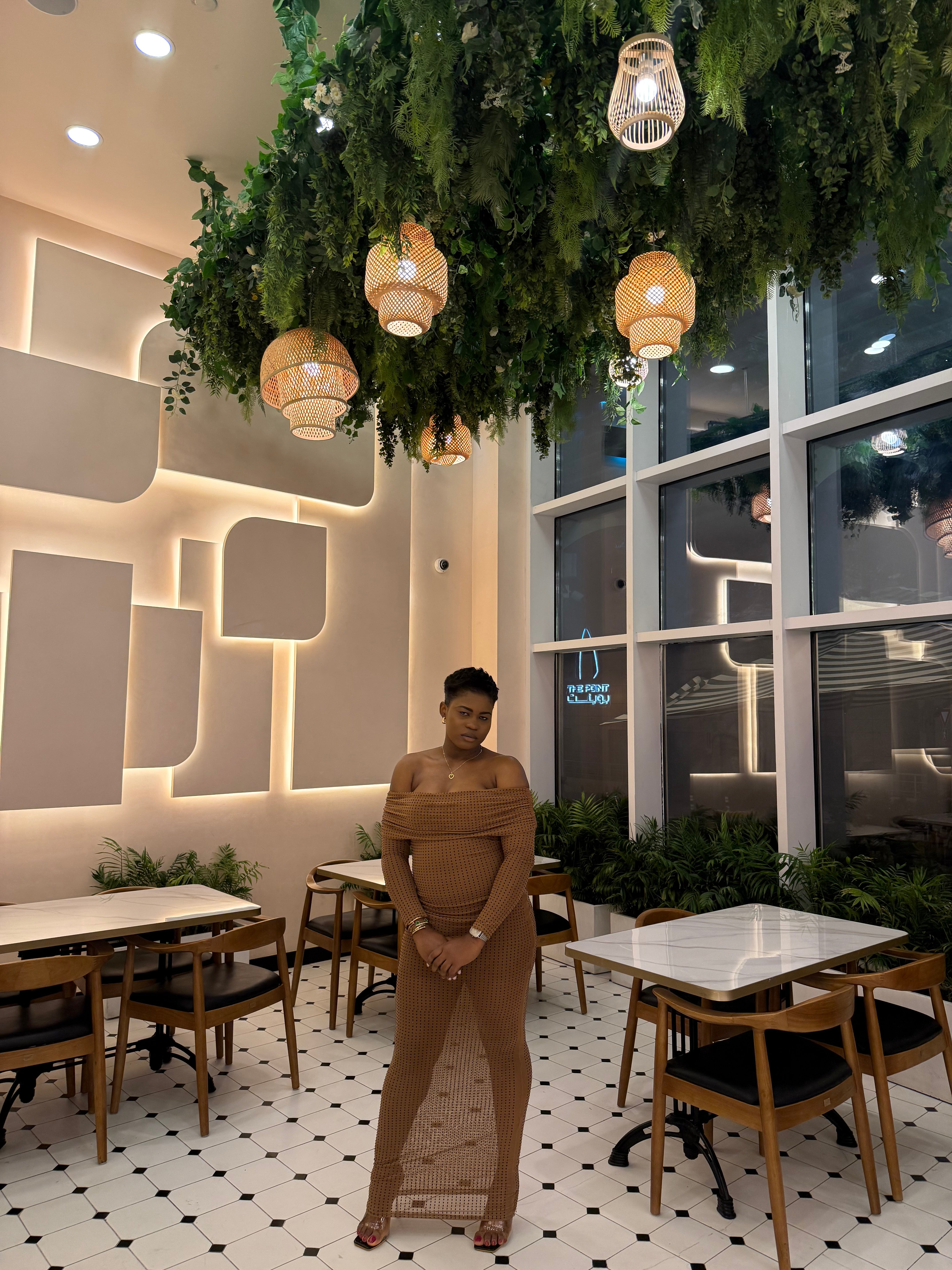 Irene doted Gold Gown