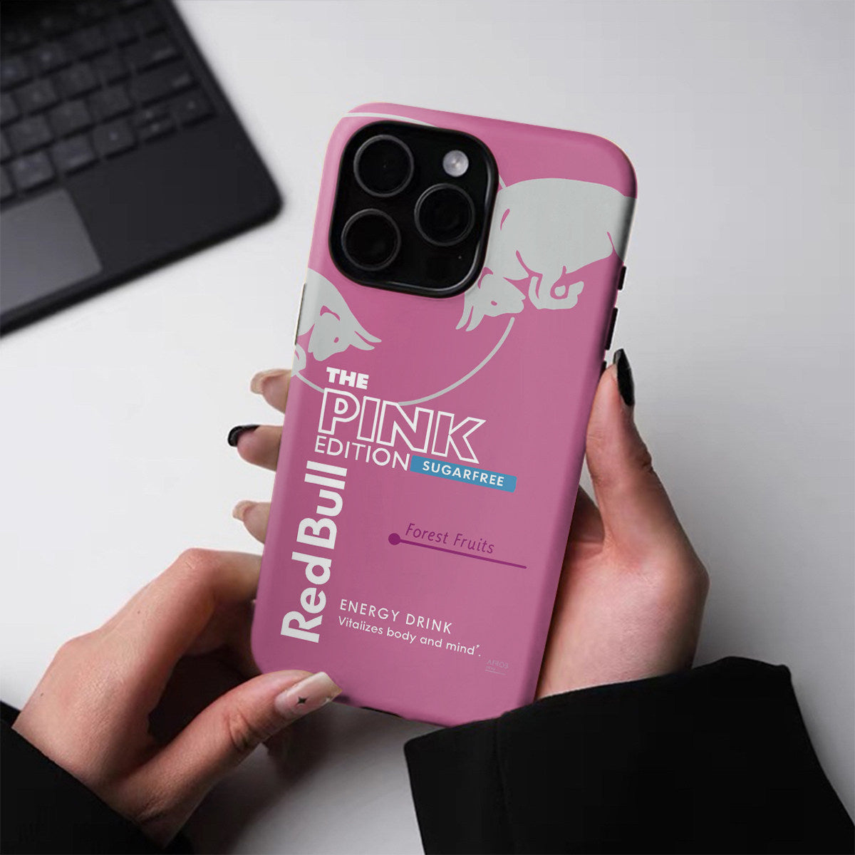 Pink F1 Red Bull Two-in-One Protective Phone Case