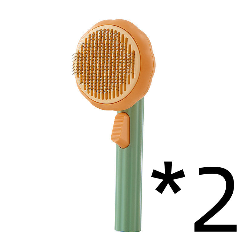 Pet Cat Brush Self-cleaning Comb Looper For Hair Removal.