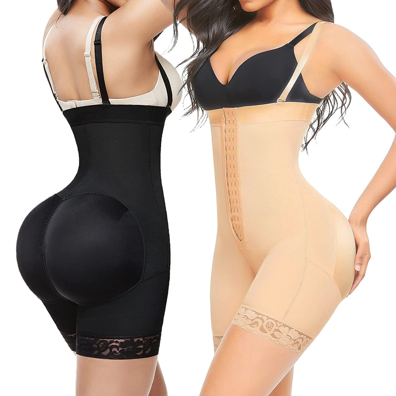 High Waist Body Zipper Belly Shaping Jumpsuit