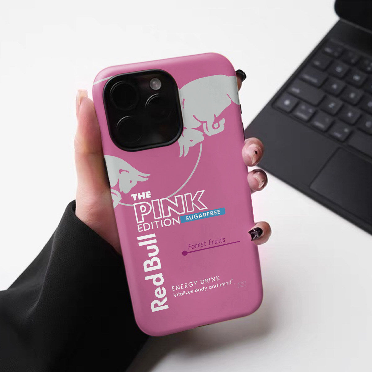 Pink F1 Red Bull Two-in-One Protective Phone Case