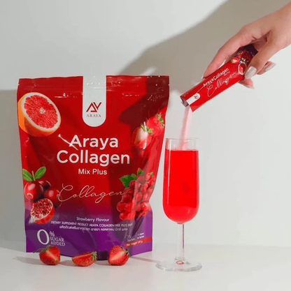 Araya Collagen Mix Plus – Strawberry Flavour – 30 Sachets (300g)