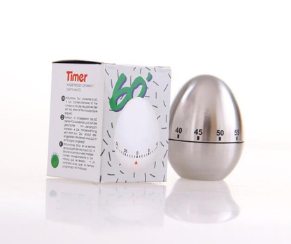 Egg-Shaped Mechanical Kitchen Timer