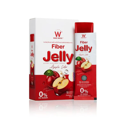 Wink White Fiber Jelly – Apple Cider Flavor (0% Sugar) – 125g (5 Sachets)