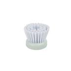 Soap dispensing dish brush scrubbing pan with foam and bubbles top view