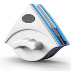 Magnetic window cleaner front view showing magnet pad and ergonomic handle