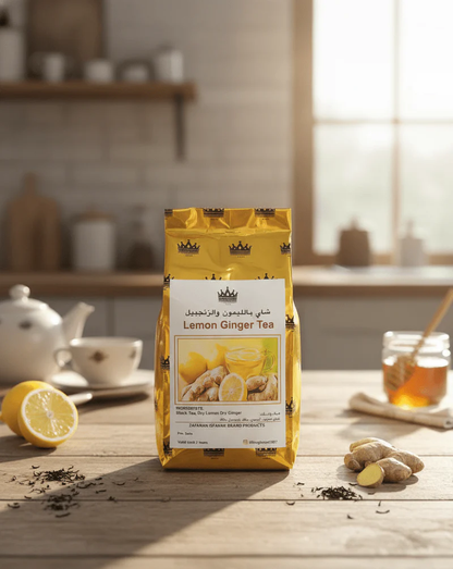 Zafaran Isfahan Lemon Ginger Tea – Black Tea, Dry Lemon & Ginger