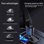 Four advantages 100W fast charging smart temperature control low temperature chip free retractable cables