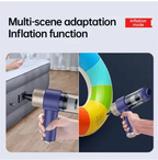Multi-scene inflation mode inflating air mattress and swimming ring with LT-135 vacuum cleaner