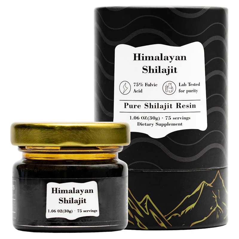 Himalayan Shilajit Pure Resin – 75% Fulvic Acid – 30g (75 Servings)