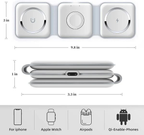 3-in-1 wireless charger compatibility chart showing iPhone, AirPods and Apple Watch support