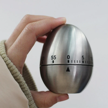 Egg-Shaped Mechanical Kitchen Timer