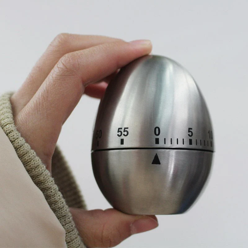 Egg-Shaped Mechanical Kitchen Timer