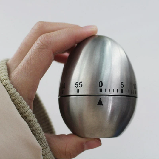 Egg-Shaped Mechanical Kitchen Timer