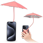 Mini phone umbrella sunshade – pink color lifestyle shot