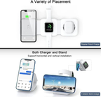 3-in-1 wireless charger folded compact showing USB-C port and slim profile