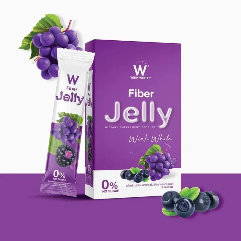 Wink White Fiber Jelly – Apple Cider Flavor (0% Sugar) – 125g (5 Sachets)