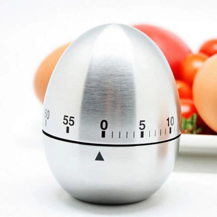 Egg-Shaped Mechanical Kitchen Timer