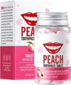 SADOER Peach Toothpaste Tablets – 30 tablets jar with peach flavor packaging